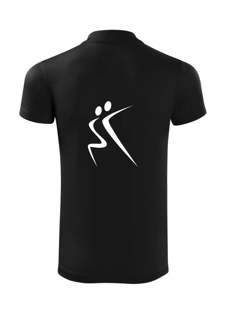 Pánská polokošile SPORT | černá s potiskem | zadní strana